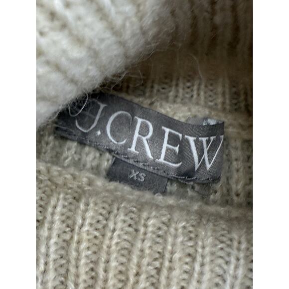 J.Crew Puff Sleeve Turtleneck Sweater XS Ivory Wool Alpaca Blend Long Sleeve - Picture 9 of 10